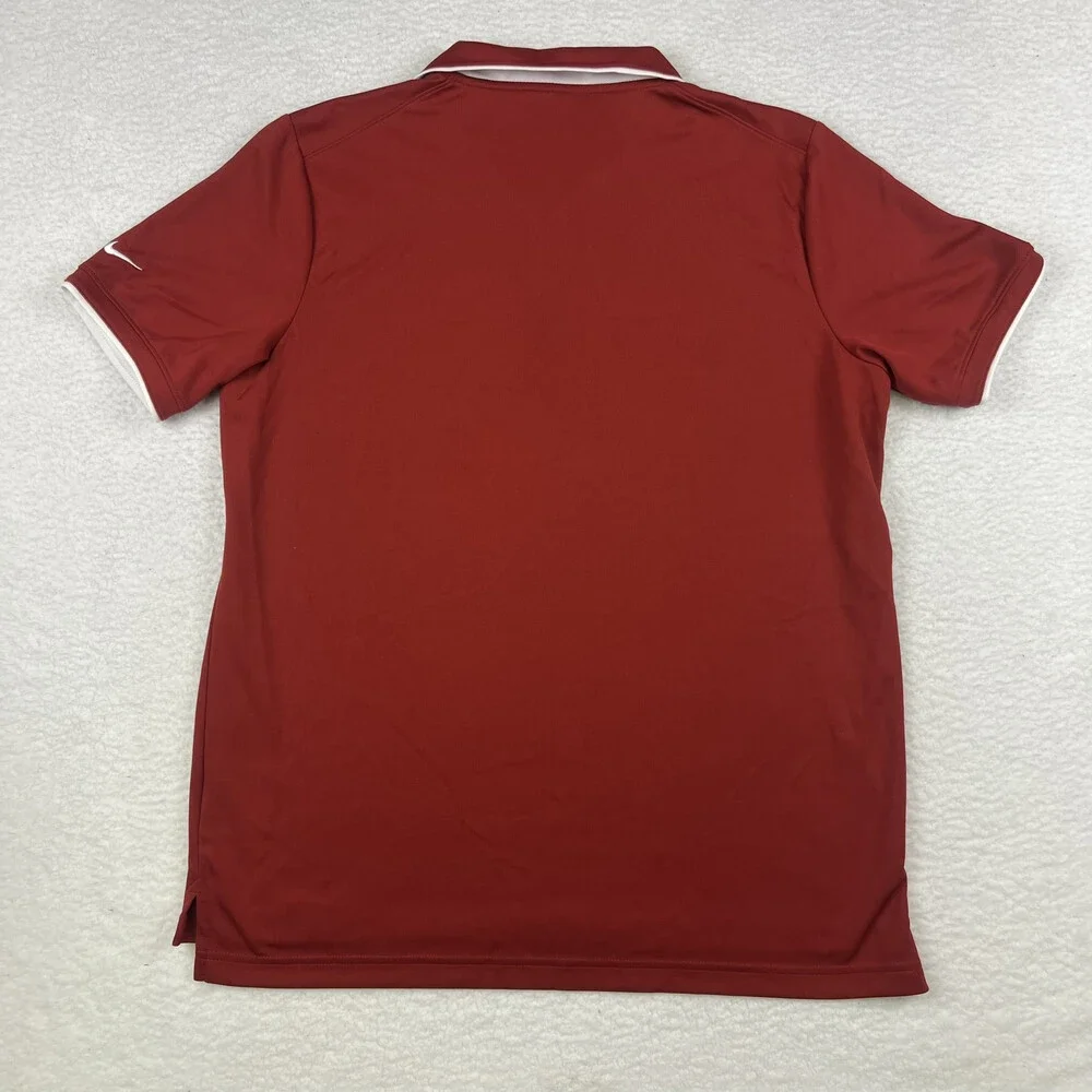 Oklahoma Sooners Nike Dri-FIT Polo Shirt Mens Large Red Performance Logo